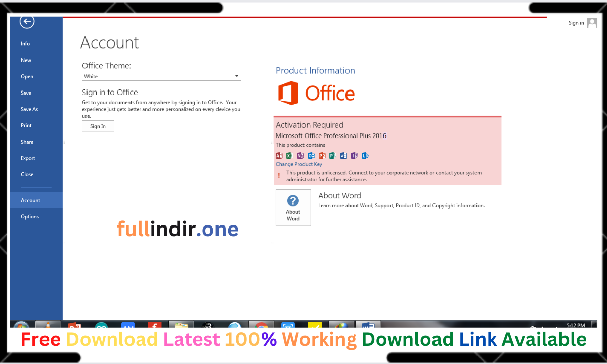 Microsoft Office 2016 pro Crack 